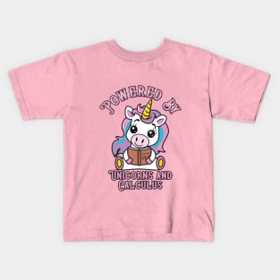 Powered by Unicorns and Calculus Kids T-Shirt